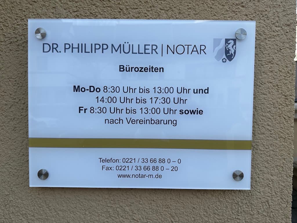 Notar Dr. Philipp Müller - Köln