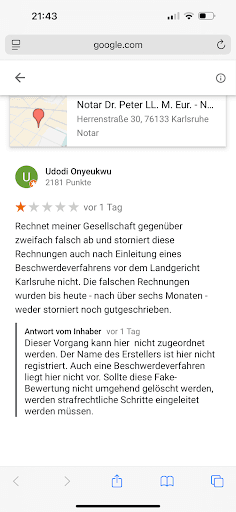Notar Dr. Peter LL. M. Eur. - Notar in Karlsruhe — Kundenfoto